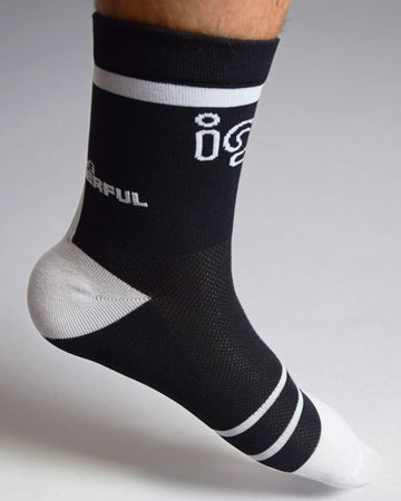 Calzini IGS System All Sports Traspirant® - IGS SPORT ITALIA - Calzini corti neri laterale destro con logo bianco IGS