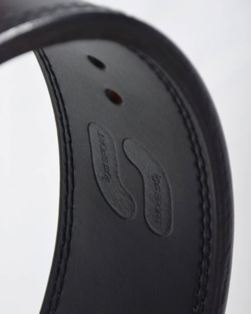 Cintura New Lever Belt IGS PREMIUM® Personalizzabile - IGS SPORT ITALIA - Dettaglio interno cintura nera con logo IGS