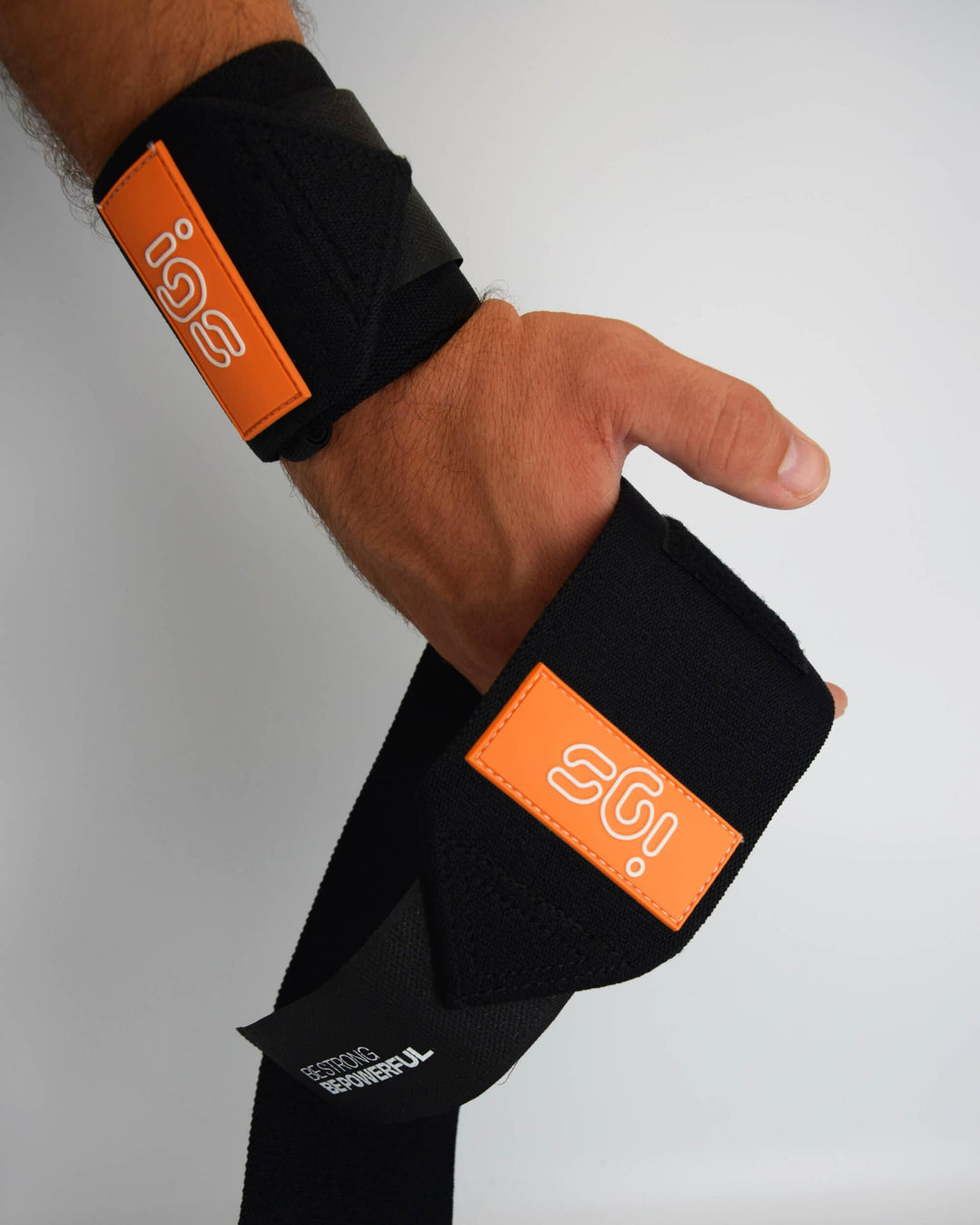 Polsiere per sollevamento pesi con passante per pollice resistente, powerlifting, cross training, bodybuilding, 55,9 cm, grado professionale per allenamento in palestra, sollevamento pesi e