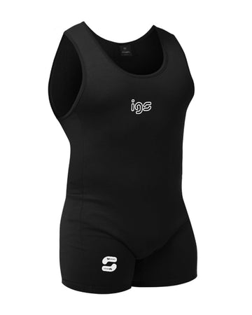 New Power Singlet IGS PRO® donna - IGS SPORT ITALIA - Completo canotta nera logo bianco IGS